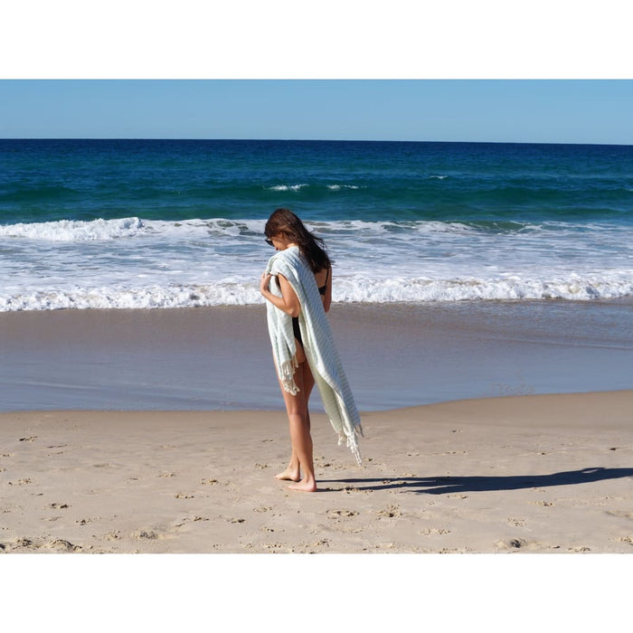 Turkish Cotton Towel - Seafoam