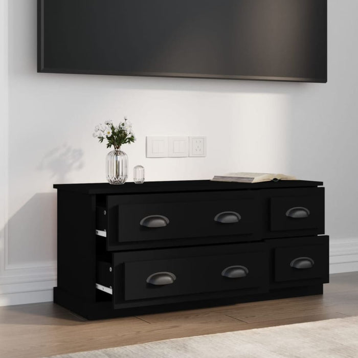 Tv Cabinet Black 100x35.5x45 Cm Engineered Wood Nolaak