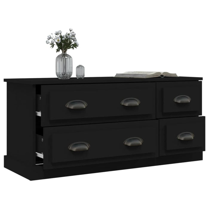 Tv Cabinet Black 100x35.5x45 Cm Engineered Wood Nolaak