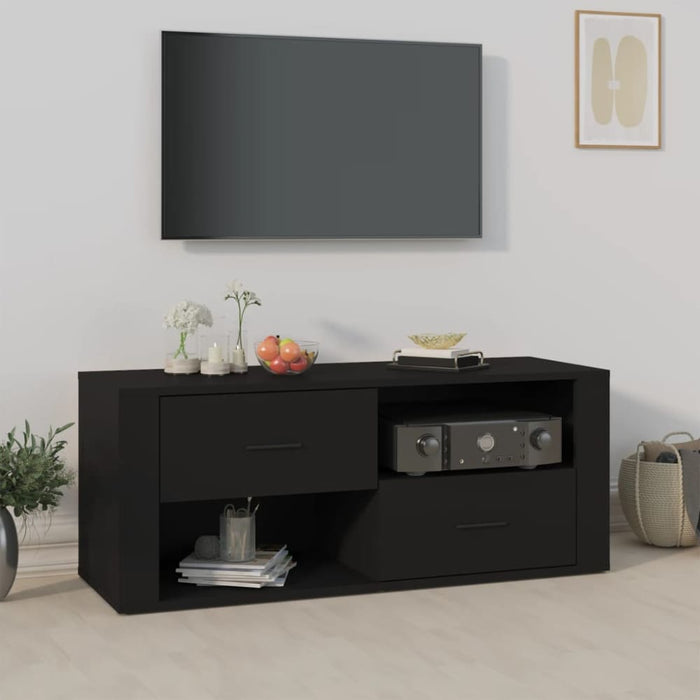 Tv Cabinet Black 100x35x40 Cm Engineered Wood Nxtobb