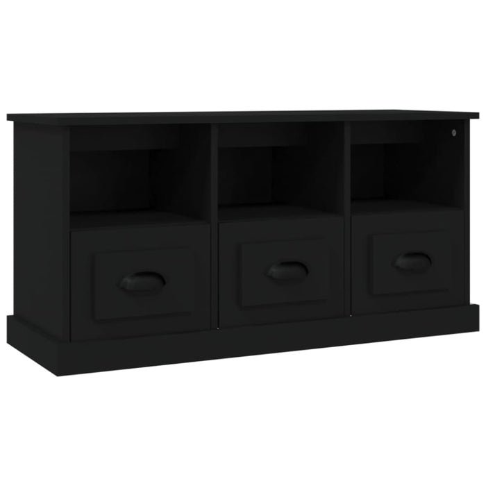Tv Cabinet Black 100x35x50 Cm Engineered Wood Nolxnk