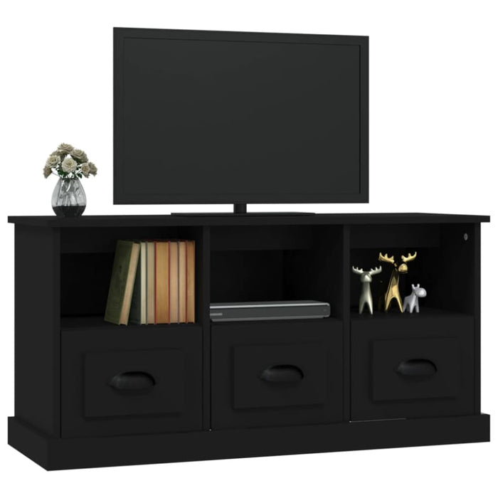Tv Cabinet Black 100x35x50 Cm Engineered Wood Nolxnk