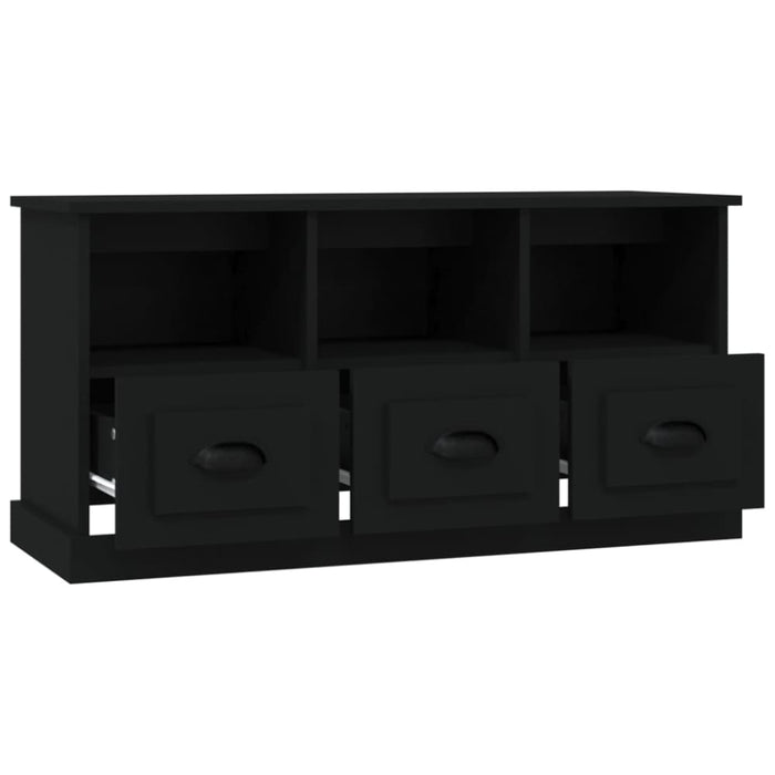 Tv Cabinet Black 100x35x50 Cm Engineered Wood Nolxnk