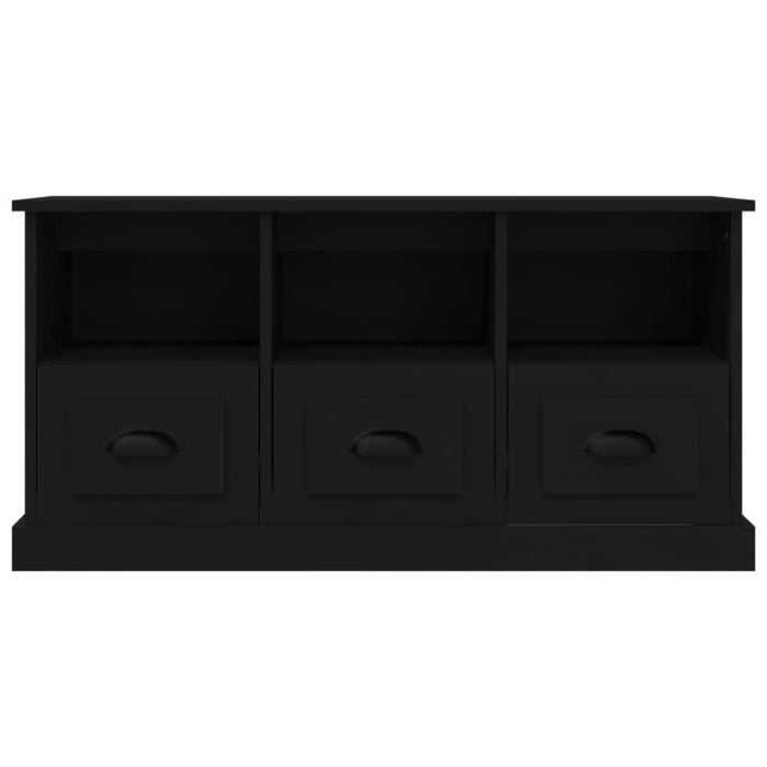 Tv Cabinet Black 100x35x50 Cm Engineered Wood Nolxnk