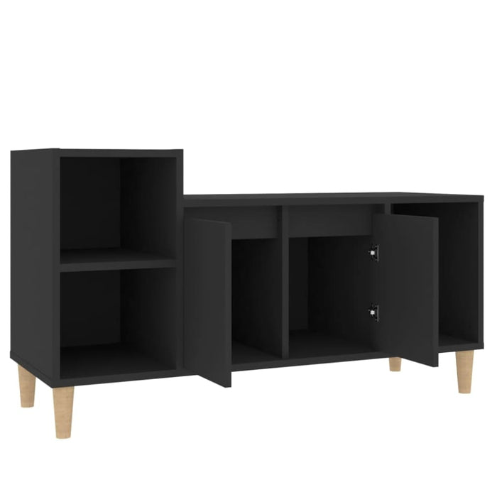 Tv Cabinet Black 100x35x55 Cm Engineered Wood Nxooit