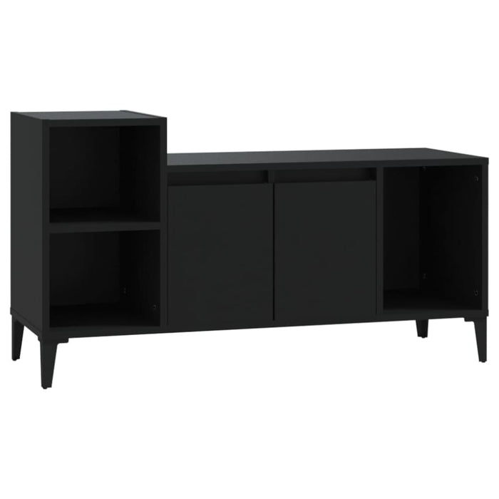 Tv Cabinet Black 100x35x55 Cm Engineered Wood Nxoono