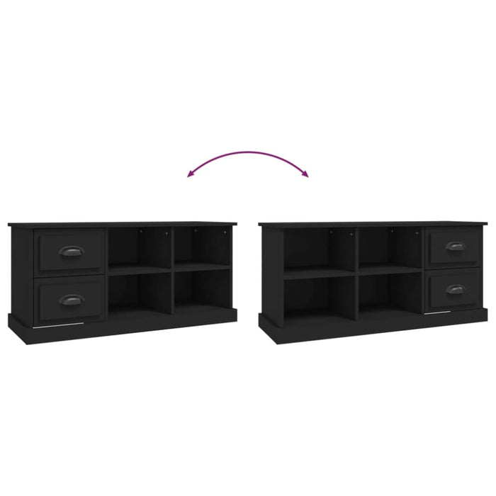 Tv Cabinet Black 102x35.5x47.5 Cm Engineered Wood Noloii