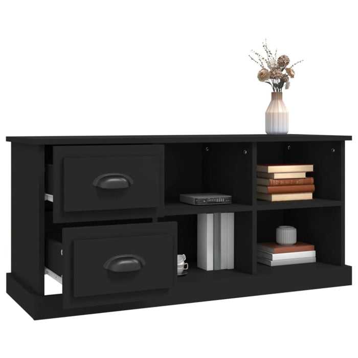 Tv Cabinet Black 102x35.5x47.5 Cm Engineered Wood Noloii