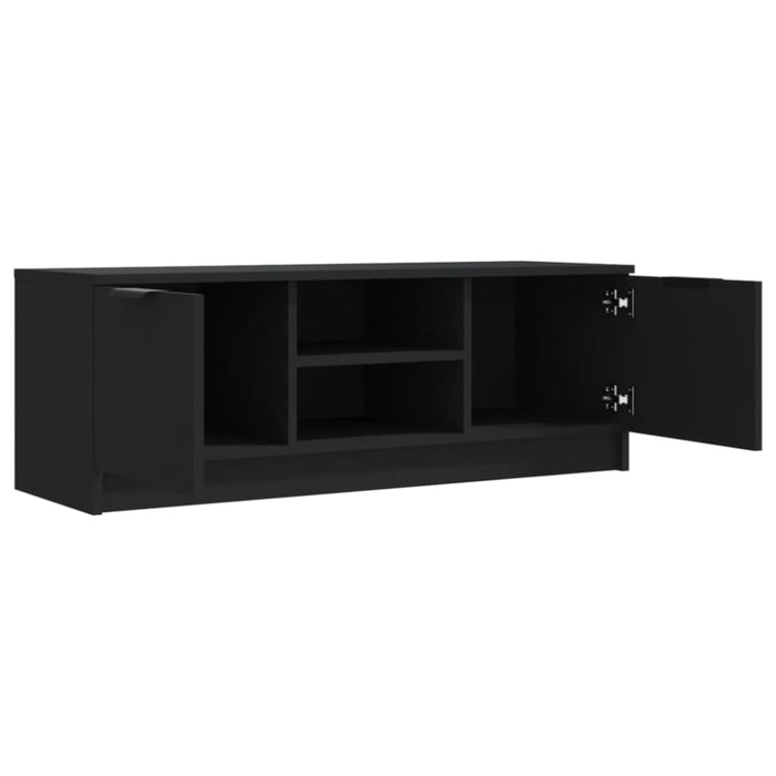 Tv Cabinet Black 102x35x36.5 Cm Engineered Wood Noopox