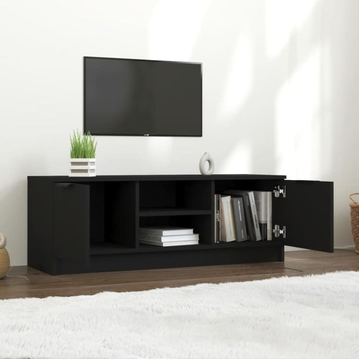 Tv Cabinet Black 102x35x36.5 Cm Engineered Wood Noopox