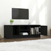 Tv Cabinet Black 102x35x36.5 Cm Engineered Wood Noopox