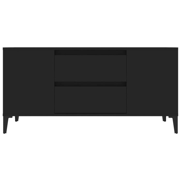Tv Cabinet Black 102x44.5x50 Cm Engineered Wood Noklbp