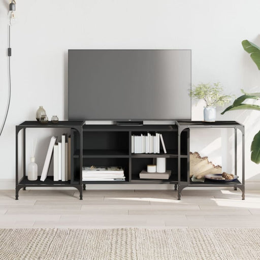 Tv Cabinet Black 153x37x50 Cm Engineered Wood Ntilbx