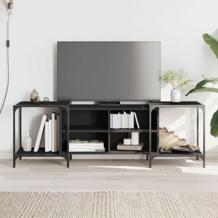 Tv Cabinet Black 153x37x50 Cm Engineered Wood Ntilbx