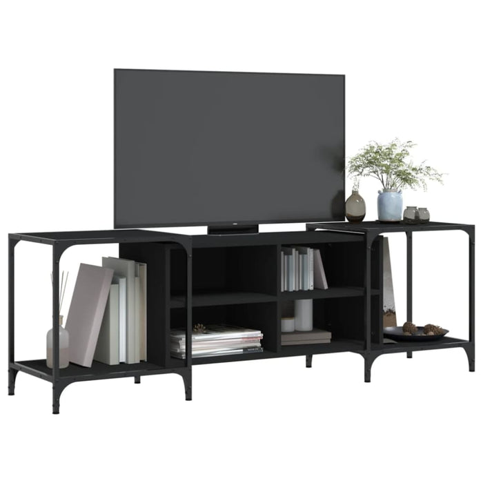 Tv Cabinet Black 153x37x50 Cm Engineered Wood Ntilbx