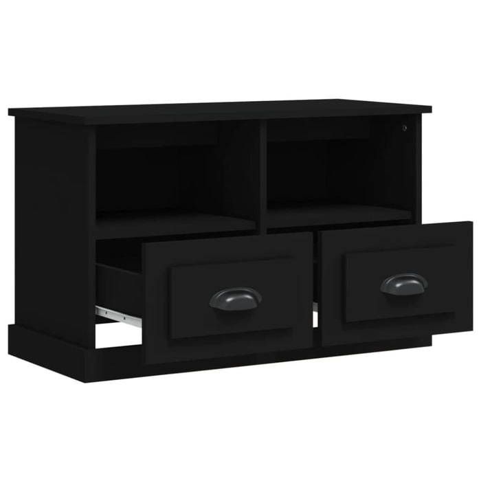 Tv Cabinet Black 80x35x50 Cm Engineered Wood Nolxno
