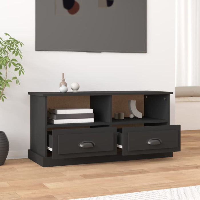 Tv Cabinet Black 93x35.5x45 Cm Engineered Wood Nolalp