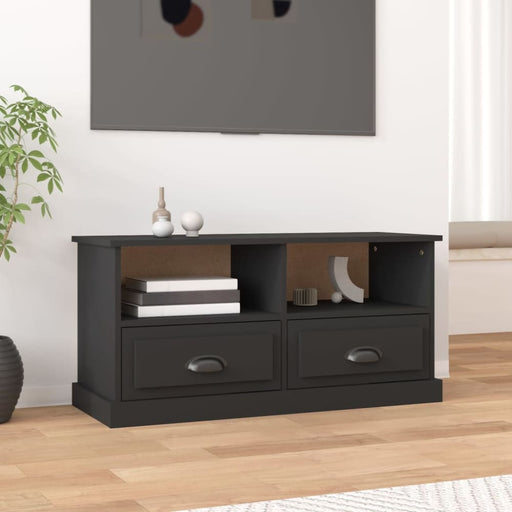 Tv Cabinet Black 93x35.5x45 Cm Engineered Wood Nolalp