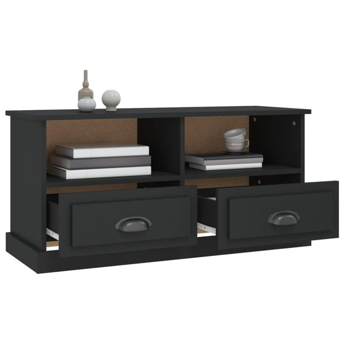 Tv Cabinet Black 93x35.5x45 Cm Engineered Wood Nolalp