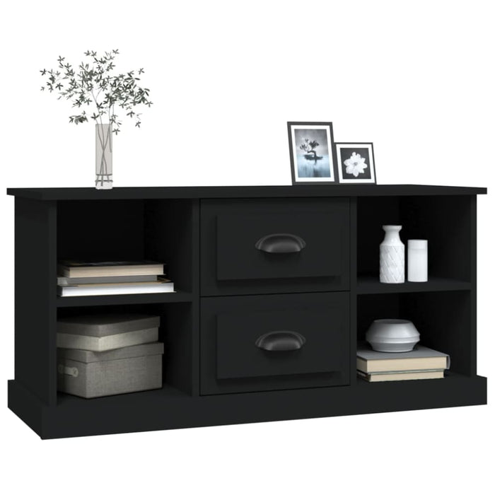 Tv Cabinet Black 99.5x35.5x48 Cm Engineered Wood Nolxit