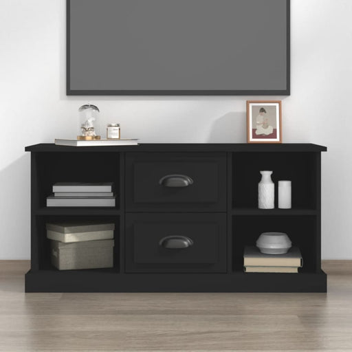Tv Cabinet Black 99.5x35.5x48 Cm Engineered Wood Nolxit