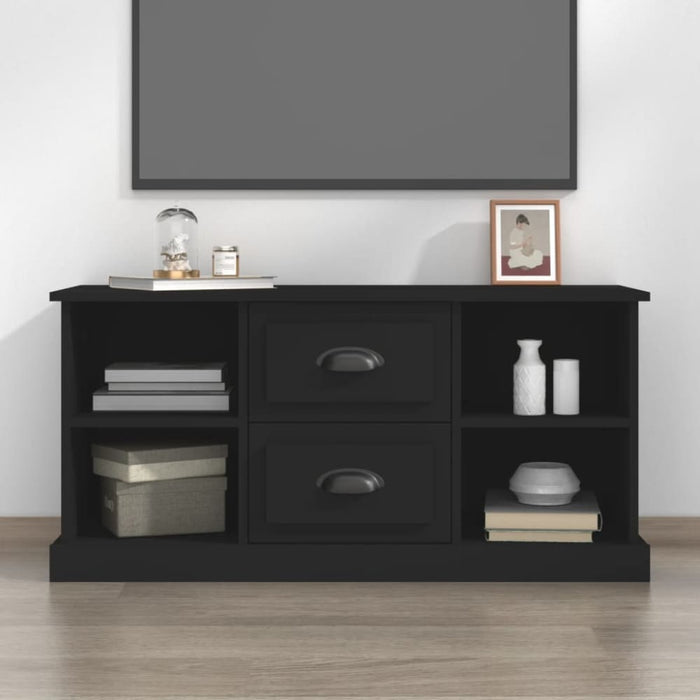 Tv Cabinet Black 99.5x35.5x48 Cm Engineered Wood Nolxit