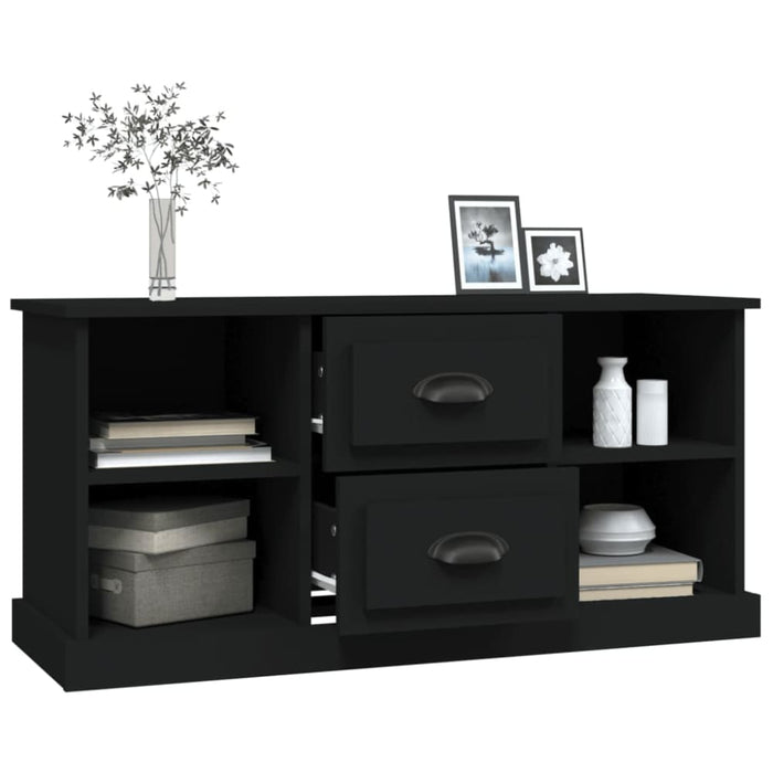 Tv Cabinet Black 99.5x35.5x48 Cm Engineered Wood Nolxit