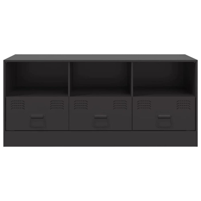 Tv Cabinet Black 99x39x44 Cm Steel Naoitt