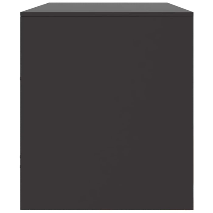 Tv Cabinet Black 99x39x44 Cm Steel Naoitt