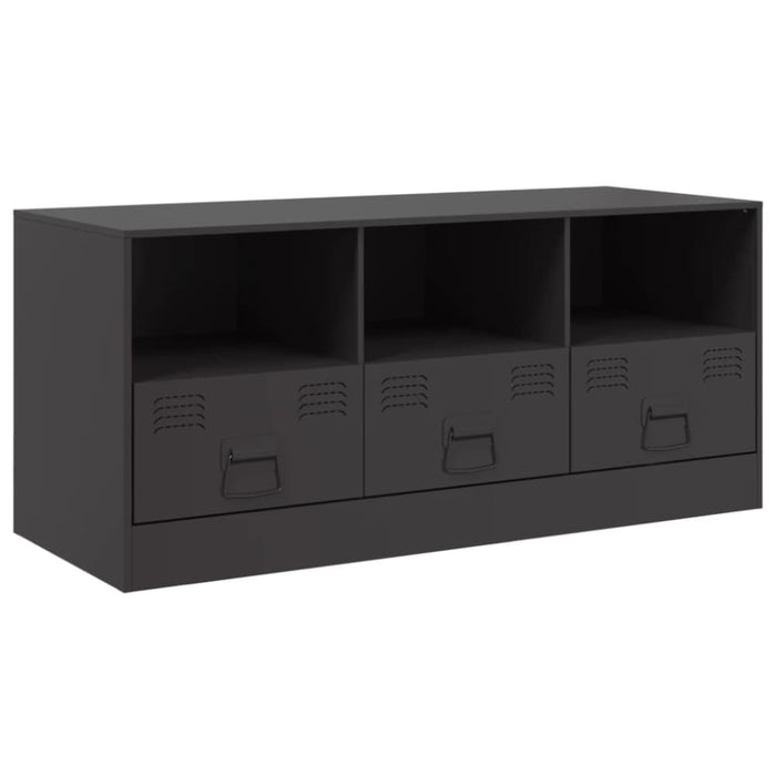 Tv Cabinet Black 99x39x44 Cm Steel Naoitt