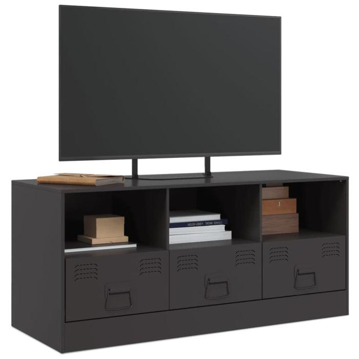 Tv Cabinet Black 99x39x44 Cm Steel Naoitt