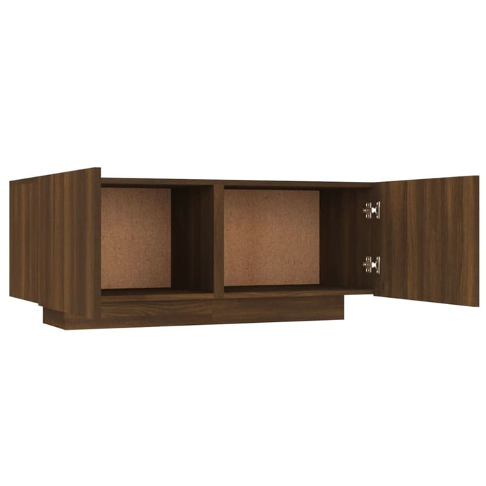 Tv Cabinet Brown Oak 100x35x40 Cm Engineered Wood Nopiok