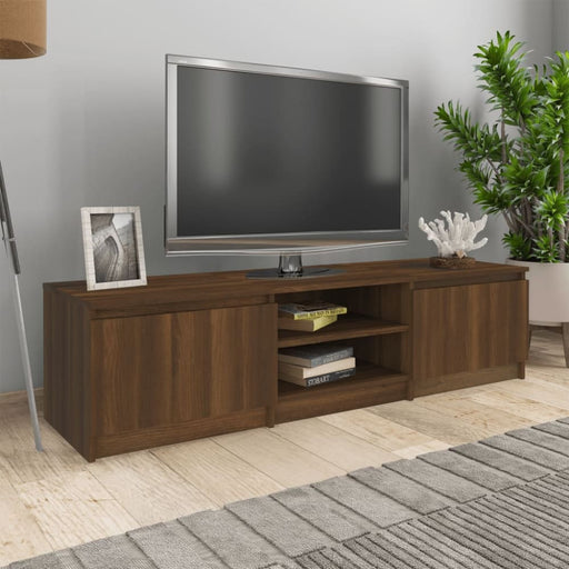 Tv Cabinet Brown Oak 140x40x35.5 Cm Engineered Wood Noptpk