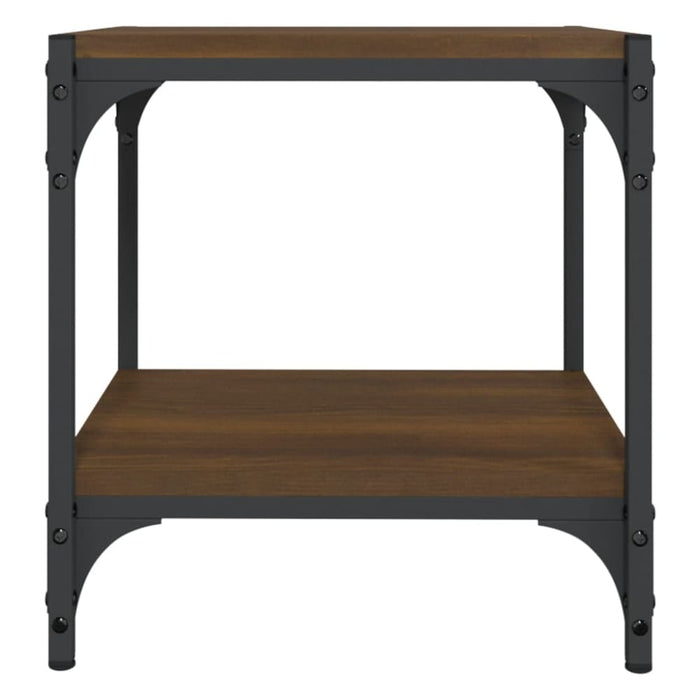 Tv Cabinet Brown Oak 40x33x41 Cm Engineered Wood and Steel