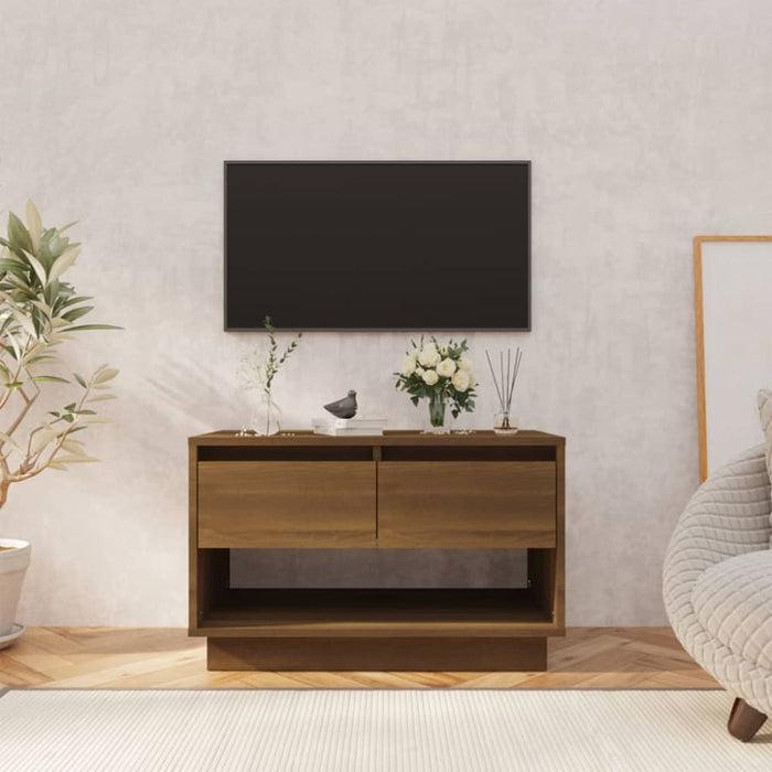 Tv Cabinet Brown Oak 70x41x44 Cm Engineered Wood Noxkii