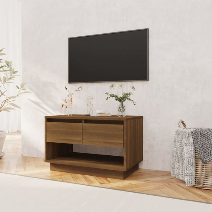 Tv Cabinet Brown Oak 70x41x44 Cm Engineered Wood Noxkii