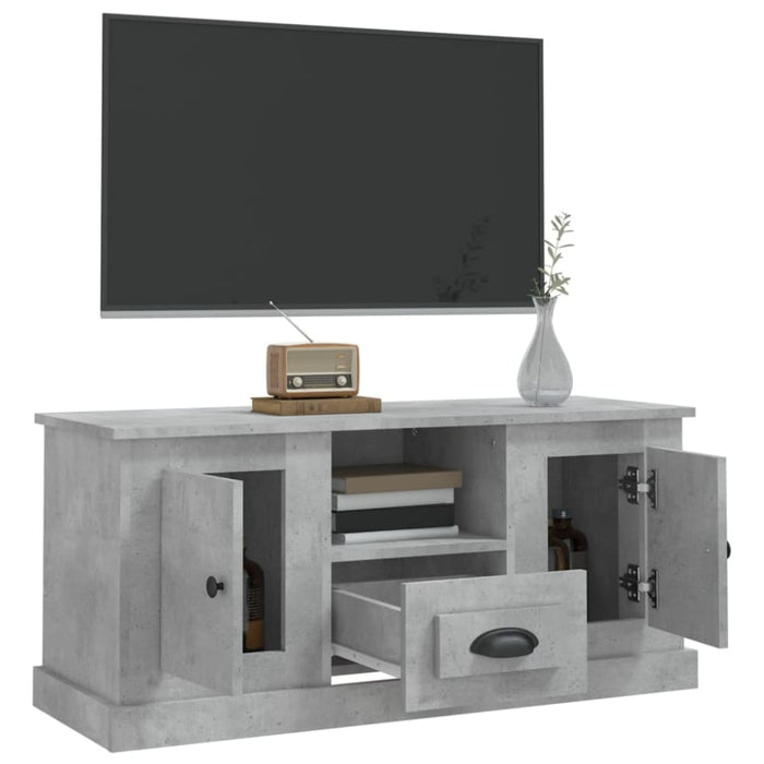 Tv Cabinet Concrete Grey 100x35.5x45 Cm Engineered Wood