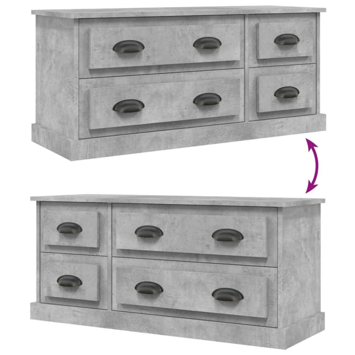 Tv Cabinet Concrete Grey 100x35.5x45 Cm Engineered Wood