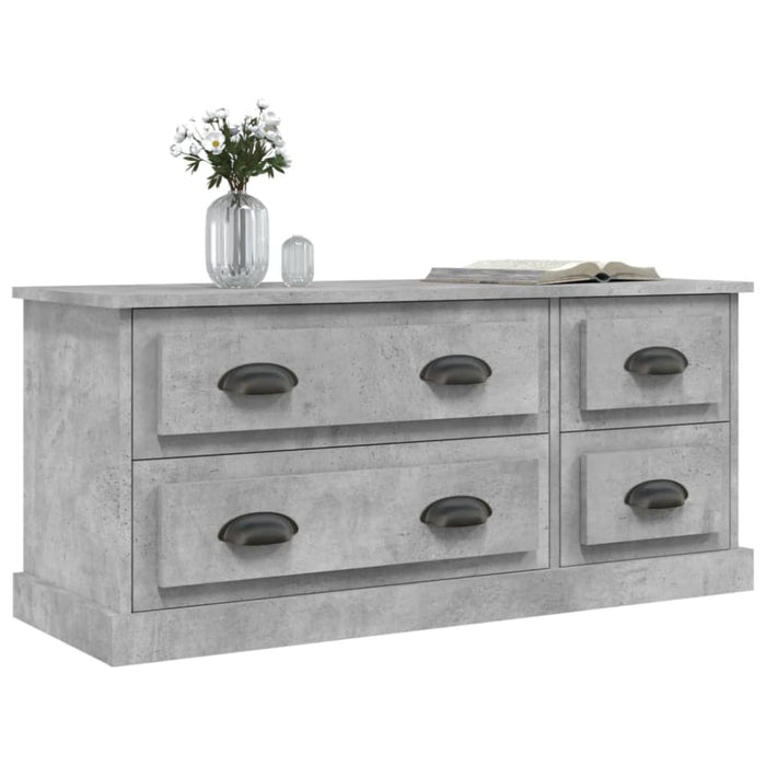 Tv Cabinet Concrete Grey 100x35.5x45 Cm Engineered Wood