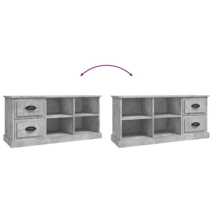 Tv Cabinet Concrete Grey 102x35.5x47.5 Cm Engineered Wood