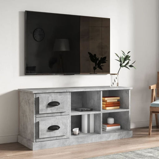 Tv Cabinet Concrete Grey 102x35.5x47.5 Cm Engineered Wood