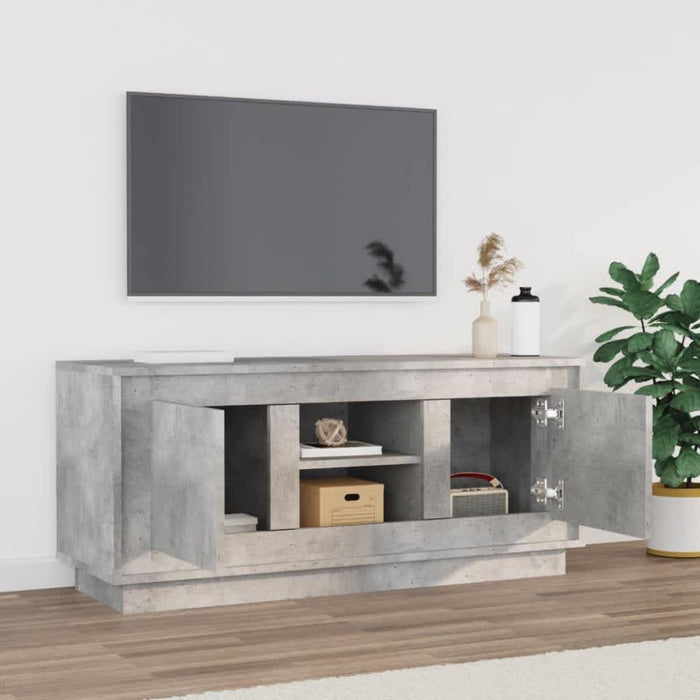 Tv Cabinet Concrete Grey 102x35x45 Cm Engineered Wood Noknla