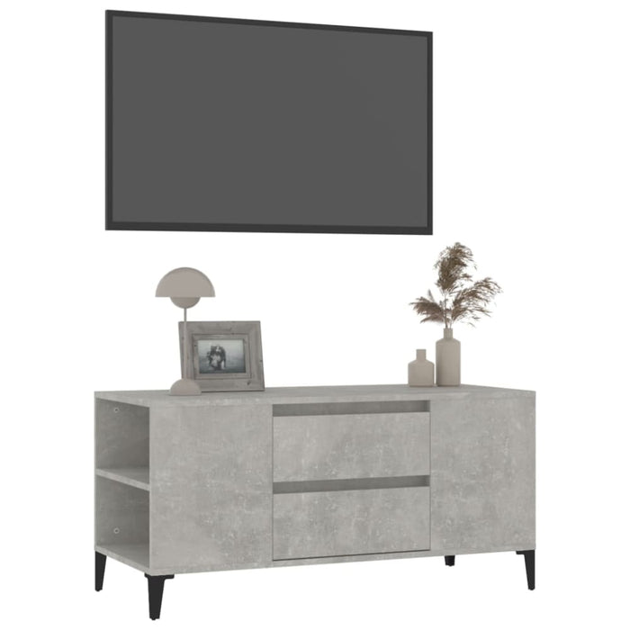 Tv Cabinet Concrete Grey 102x44.5x50 Cm Engineered Wood