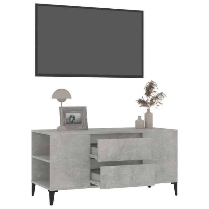 Tv Cabinet Concrete Grey 102x44.5x50 Cm Engineered Wood