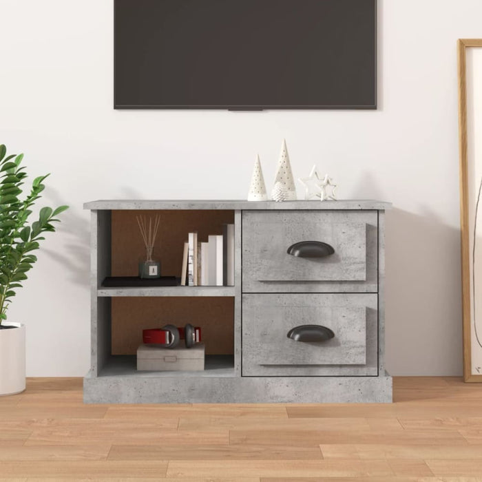 Tv Cabinet Concrete Grey 73x35.5x47.5 Cm Engineered Wood