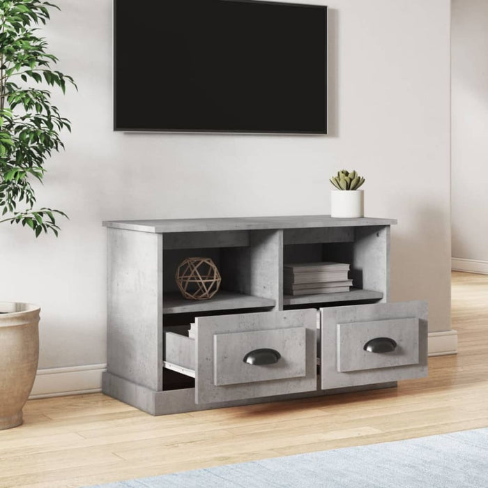 Tv Cabinet Concrete Grey 80x35x50 Cm Engineered Wood Nolxna