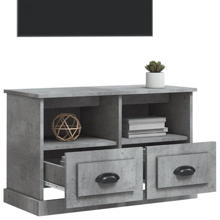 Tv Cabinet Concrete Grey 80x35x50 Cm Engineered Wood Nolxna