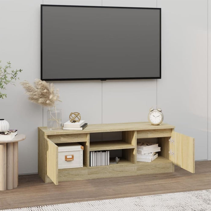 Tv Cabinet with Door Sonoma Oak 102x30x36 Cm Nxttpt