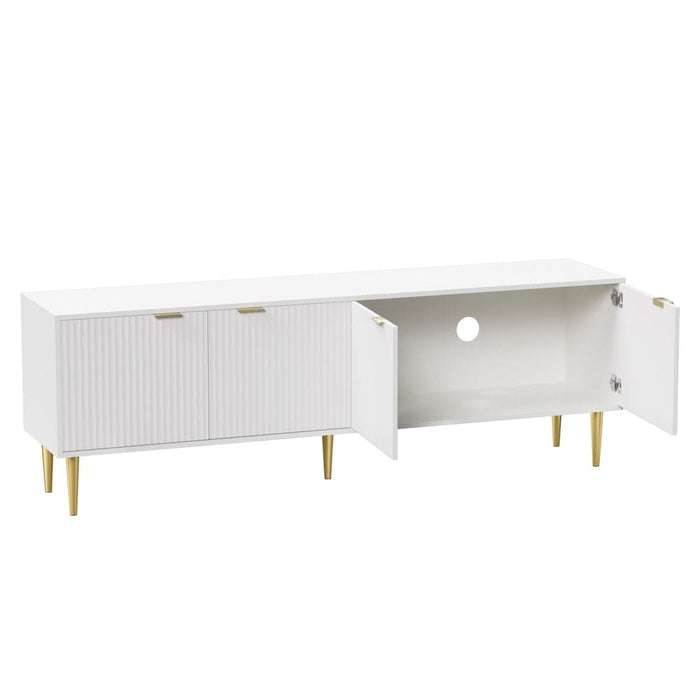 Tv Cabinet Entertainment Unit Stand Storage 180cm White