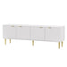 Tv Cabinet Entertainment Unit Stand Storage 180cm White